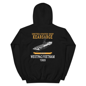 USS Kearsarge (CVS-33) 1969 WESTPAC/VIETNAM Hoodie – back view, black