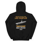 USS Lake Champlain (CVS-39) 1964 MED CRUISE Hoodie – back view, black