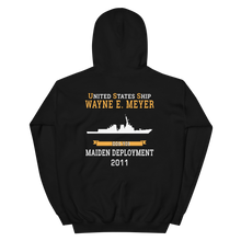 Load image into Gallery viewer, USS Wayne E. Meyer (DDG-108) 2011 MAIDEN DEPLOYMENT Unisex Hoodie