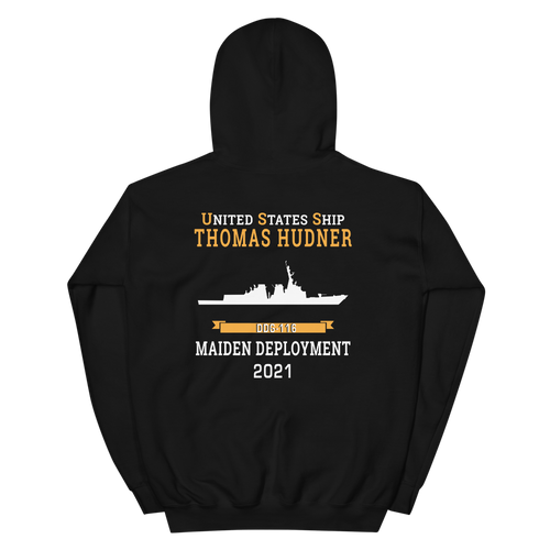 USS Thomas Hudner (DDG-116) 2021 MAIDEN DEPLOYMENT Unisex Hoodie