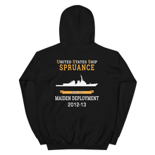 Load image into Gallery viewer, USS Spruance (DDG-111) 2012-13 MAIDEN DEPLOYMENT Unisex Hoodie