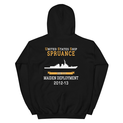 USS Spruance (DDG-111) 2012-13 MAIDEN DEPLOYMENT Unisex Hoodie