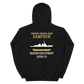 USS Sampson (DDG-102) 2009-10 MAIDEN DEPLOYMENT Unisex Hoodie – back view, black