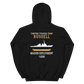 USS Russell (DDG-59) 1996 MAIDEN DEPLOYMENT Unisex Hoodie – back view, black