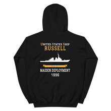 Load image into Gallery viewer, USS Russell (DDG-59) 1996 MAIDEN DEPLOYMENT Unisex Hoodie