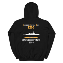 Load image into Gallery viewer, USS Kidd (DDG-100) 2009 MAIDEN DEPLOYMENT Unisex Hoodie