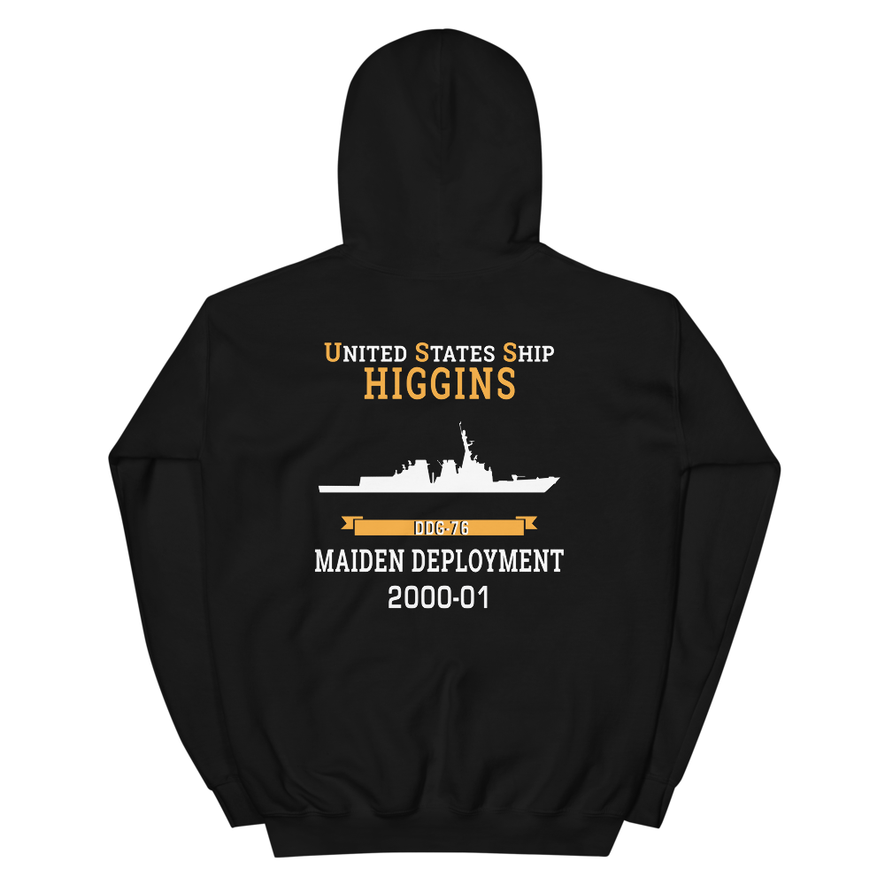 USS Higgins (DDG-76) 2000-01 MAIDEN DEPLOYMENT Unisex Hoodie