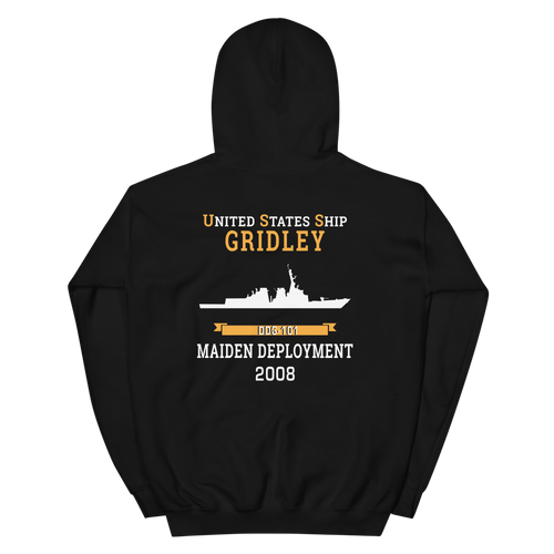 USS Gridley (DDG-101) 2008 MAIDEN DEPLOYMENT Unisex Hoodie