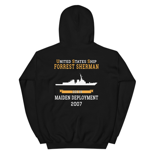 USS Forrest Sherman (DDG-98) 2007 MAIDEN DEPLOYMENT Unisex Hoodie