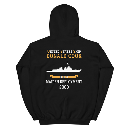 USS Donald Cook (DDG-75) 2000 MAIDEN DEPLOYMENT Unisex Hoodie