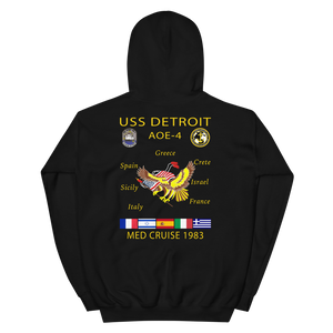 USS Detroit (AOE-4) 1983 Med Cruise Hoodie