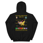 USS Yellowstone (AD-41) 1990-91 ODS/S Cruise Hoodie – back view, black
