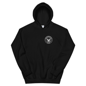 USS Bunker Hill (CG-52) 1990-91 Deployment Hoodie – front view, black