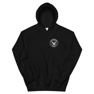 USS Normandy (CG-60) 1990-91 Maiden Deployment Unisex Hoodie – front view, black