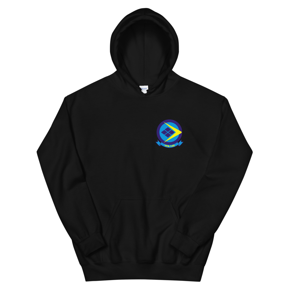 VFA-146 Blue Diamonds Squadron Crest Unisex Hoodie – front view, black