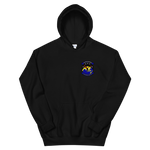 HSC-25 Island Knights Squadron Crest Unisex Hoodie – front view, black