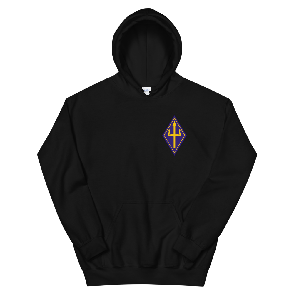 VP-26 Tridents Squadron Crest Hoodie – front view, black