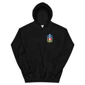 USS Austin (LPD-4) Ship's Crest Hoodie – front view, black