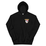 USS Chicago (CG-11) Ship's Crest Hoodie - Gold – front view, black