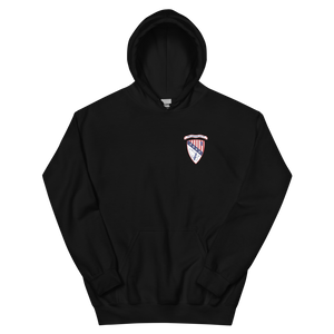 USS Chicago (CG-11) Ship's Crest Hoodie – front view, black