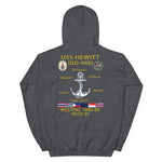 USS Hewitt (DD-966) 1989-90 Cruise Hoodie – heather