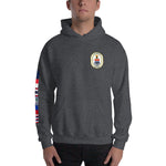 USS Hewitt (DD-966) 1989-90 Cruise Hoodie - FLAGS ON SLEEVE – heather
