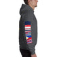 USS Hewitt (DD-966) 1989-90 Cruise Hoodie - FLAGS ON SLEEVE – heather