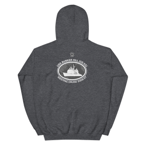 USS Bunker Hill (CG-52) 2006-07 Deployment Hoodie – back view, heather
