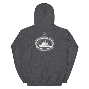 USS Bunker Hill (CG-52) 2002-03 Deployment Hoodie – back view, heather
