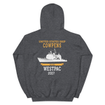 USS Cowpens (CG-63) 2007 WESTPAC Hoodie – back view, heather