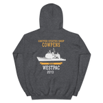 USS Cowpens (CG-63) 2013 WESTPAC Hoodie – back view, heather
