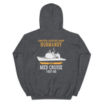 USS Normandy (CG-60) 1997-98 MED Unisex Hoodie – back view, heather