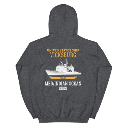 USS Vicksburg (CG-69) 2009 MED/IO Unisex Hoodie