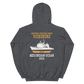 USS Vicksburg (CG-69) 2002 MED/IO Unisex Hoodie – back view, heather