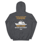 USS Vicksburg (CG-69) 1994 Maiden Deployment Unisex Hoodie – back view, heather