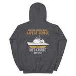USS Cape St. George (CG-71) 2011-12 MED Unisex Hoodie – back view, heather