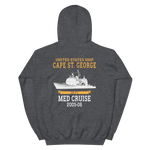 USS Cape St. George (CG-71) 2005-06 MED Unisex Hoodie – back view, heather