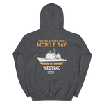 USS Mobile Bay (CG-53) 2006 Deployment Hoodie – back view, heather