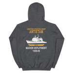 USS Antietam (CG-54) 1988-89 Maiden Deployment Hoodie – back view, heather