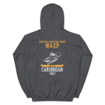 USS Wasp (CVS-18) 1967 CARIBBEAN Unisex Hoodie – back view, heather