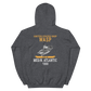 USS Wasp (CVS-18) 1968 MED/N. ATLANTIC Unisex Hoodie – back view, heather