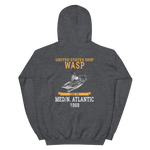 USS Wasp (CVS-18) 1968 MED/N. ATLANTIC Unisex Hoodie – back view, heather