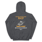 USS Wasp (CVS-18) 1971 MED/ATLANTIC/CARIBBEAN Unisex Hoodie – back view, heather
