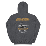 USS Bonhomme Richard (CVS-31) 1962-63 WESTPAC Unisex Hoodie – back view, heather