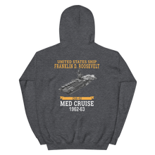 Load image into Gallery viewer, USS Franklin D. Roosevelt (CVA-42) 1962-63 MED CRUISE Unisex Hoodie