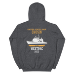 USS Chosin (CG-65) 2003 WESTPAC Unisex Hoodie – back view, heather