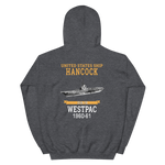 USS Hancock (CVA-19) 1960-61 WESTPAC Unisex Hoodie – back view, heather