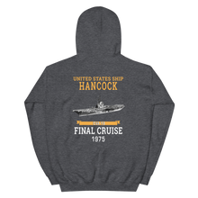 Load image into Gallery viewer, USS Hancock (CVA-19) 1975 FINAL CRUISE Unisex Hoodie