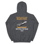 USS Kearsarge (CVS-33) 1969 WESTPAC/VIETNAM Hoodie – back view, heather