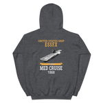 USS Essex (CVS-9) 1968 MED CRUISE Hoodie – back view, heather